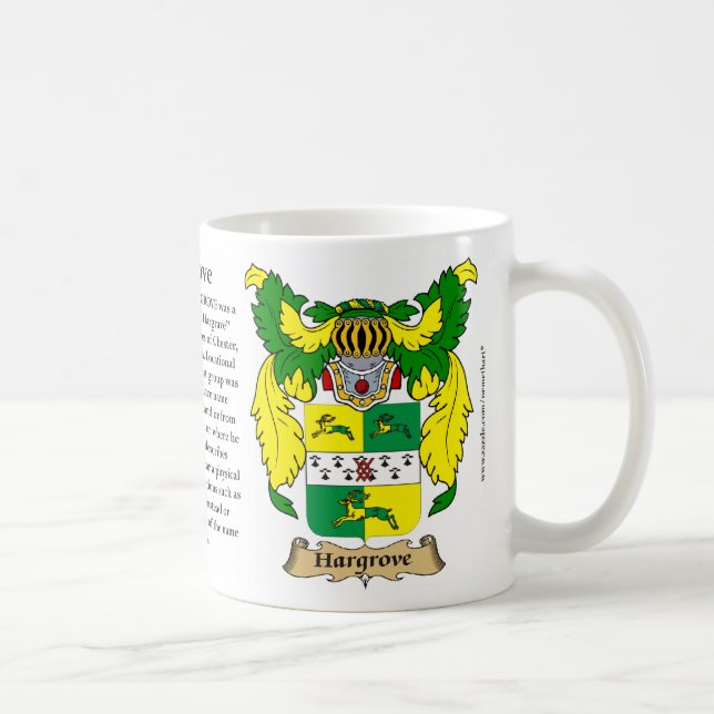 Hargrove, the Origin, the Meaning and the Crest Coffee Mug (Right)