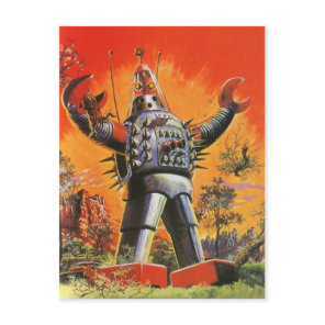 Hari Hari vintage japanese robot postcard