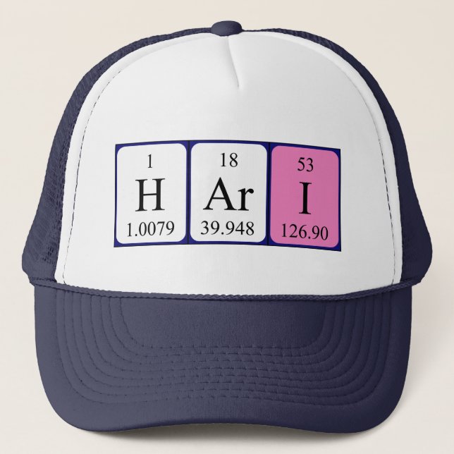 Hari periodic table name hat (Front)