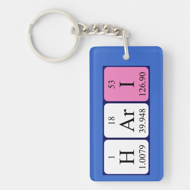 Hari periodic table name keyring (Front)