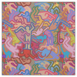 Haring Inspired Chaos  Fabric