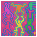 Haring Inspired Diversity Design Fabric