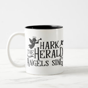 Hark the Herald Angel Sing Two-Tone Coffee Mug