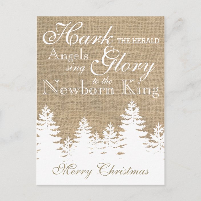 Hark The Herald Angels Christmas Card Zazzle Hark The Herald Angels