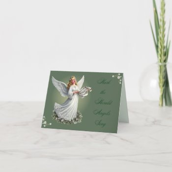 Hark The Herald Angels Christmas Card by HymnArtistry at Zazzle