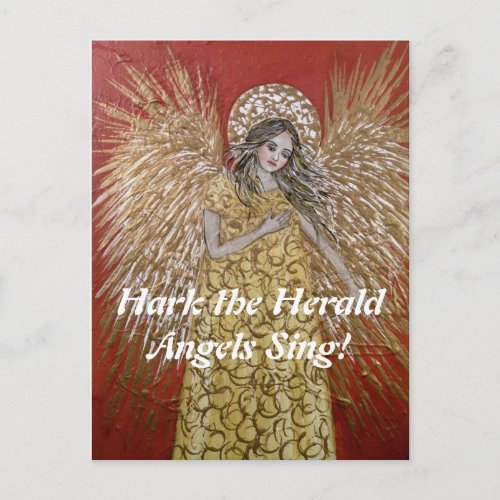 Hark the Herald Angels Christmas Postcard