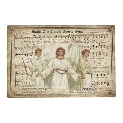 Hark the Herald Angels Sing Christmas Place Mat