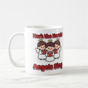Hark the Herald Angels Sing Cute Christmas Angels Coffee Mug