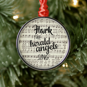 Hark, the Herald Angels Sing Metal Ornament