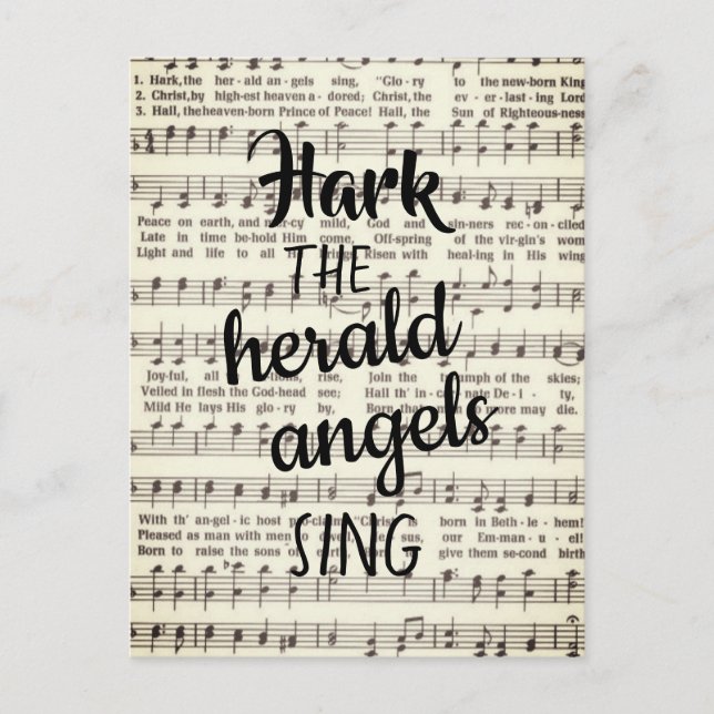 Hark, the Herald Angels Sing Postcard (Front)