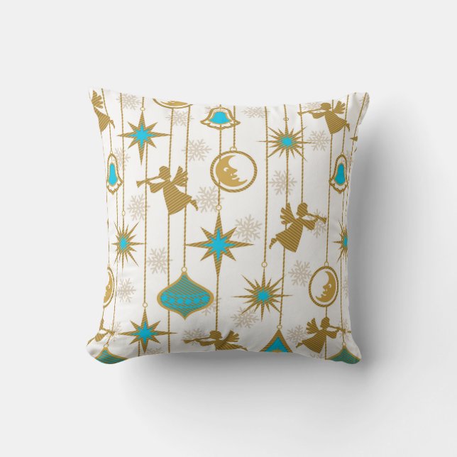 Hark! The Herald Angels Sing Throw Pillow (Front)