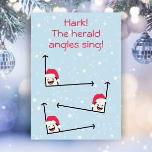 Hark the herald funny Christmas carol pun flat Holiday Card