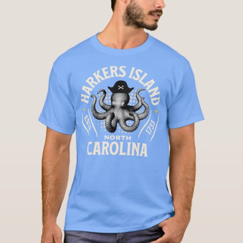 Harkers Island NC Pirate Octopus T_Shirt