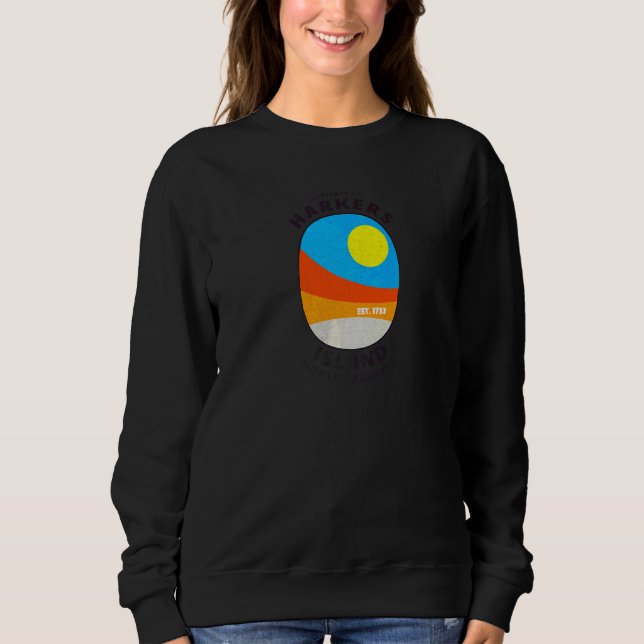 Harkers Island Nc Summertime Vacationing Abstract  Sweatshirt (Front)