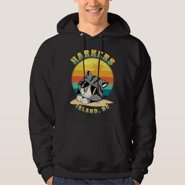 Harkers Island NC Summertime Vacationing Chillin F Hoodie (Front)