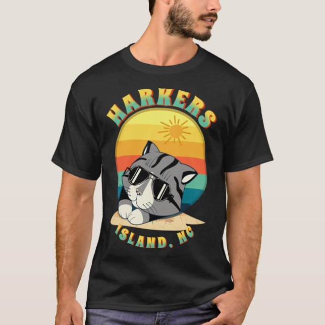 Harkers Island NC Summertime Vacationing Chillin'  T-Shirt (Front)