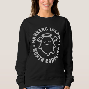 Harkers Island NC Summertime Vacationing Puffed An Sweatshirt
