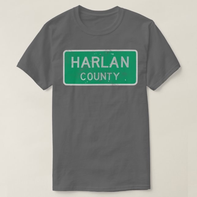 Harlan County KY Retro Outlaw Country Fan Design T-Shirt (Design Front)