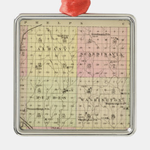 Harlan County, Nebraska Metal Ornament