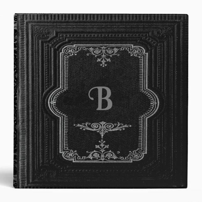 Harlan Monogram Old BooK Style 3 Ring Binder (Front)