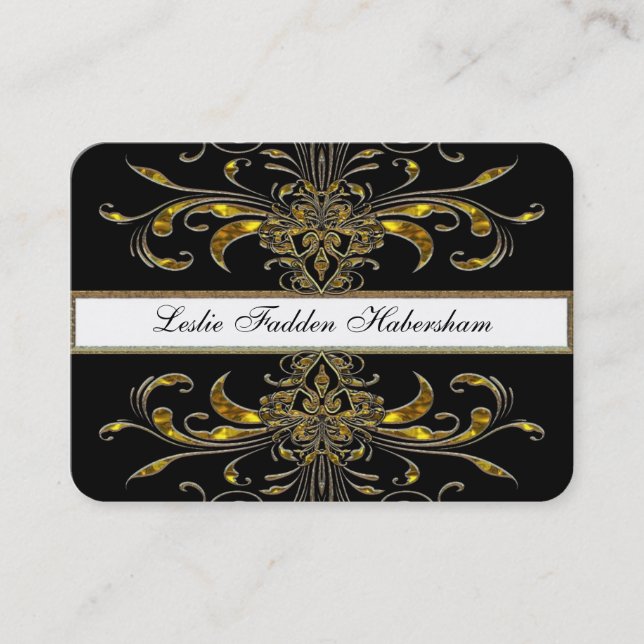 Harleath Elegant Professional Round Business Card (Front)
