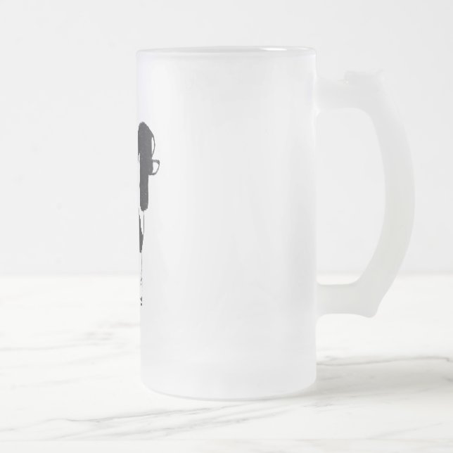 Harlekin Frosted Glass Beer Mug (Right)