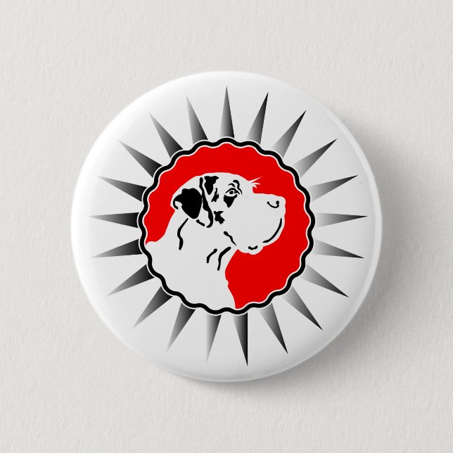Harlekin Great Dane Button (Front)
