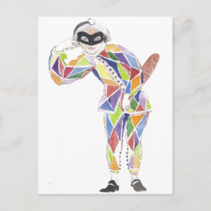 Harlekin Postcard