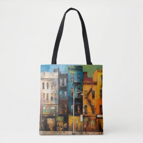 Harlem Abstract Art Painting Tote Bag