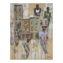 Harlem Abstract Figures Painting