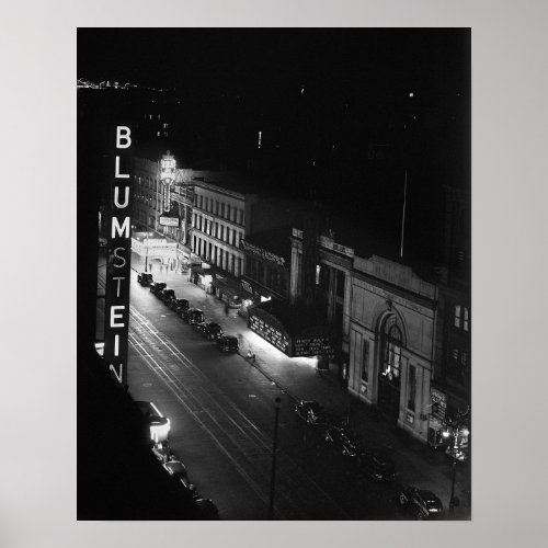Harlem at Night 1941 Vintage Photo Poster