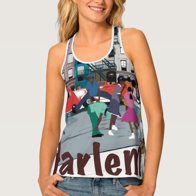 Harlem Beat Sleeveless-Timeless art, modern heart Tank Top (Front)