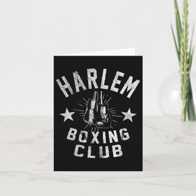 Harlem Boxing Club - Vintage Distressed Boxer  Card (Front)