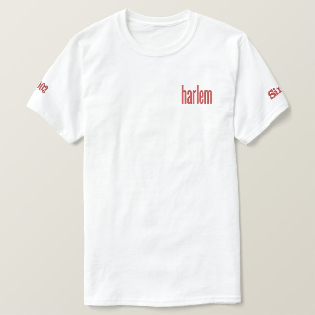 Harlem   embroidered T-Shirt (Design Front)