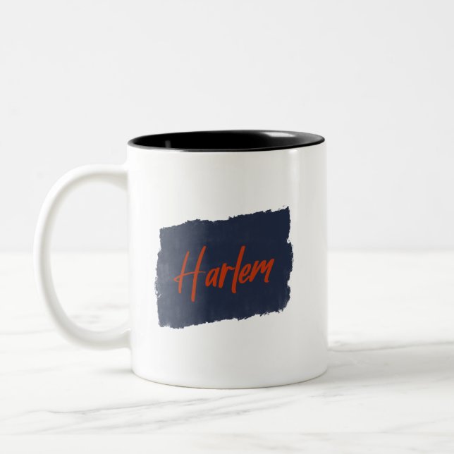 Harlem Handwritten Red Typography  Coffee Mug (Left)