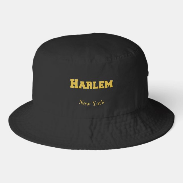 Harlem New York Gold Bucket Hat (Front)