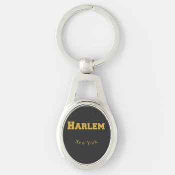 Harlem New York Gold Keychain by DiversePlace at Zazzle
