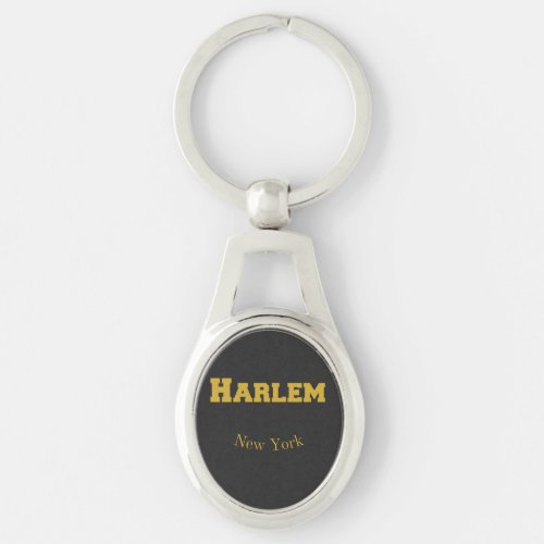 Harlem New York Gold Keychain