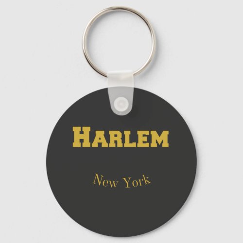 Harlem New York Gold Keychain
