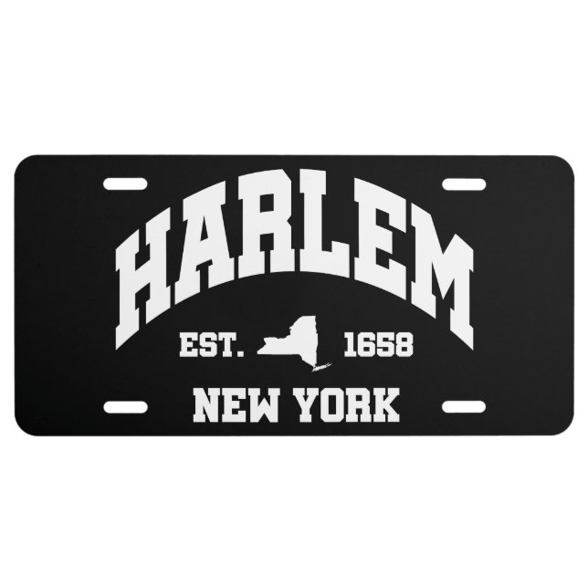 Harlem,New York License Plate (Front)