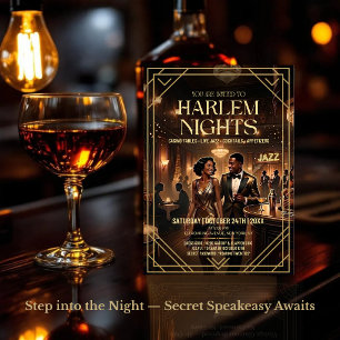 Harlem Nights 1920s Gatsby Party Invitation