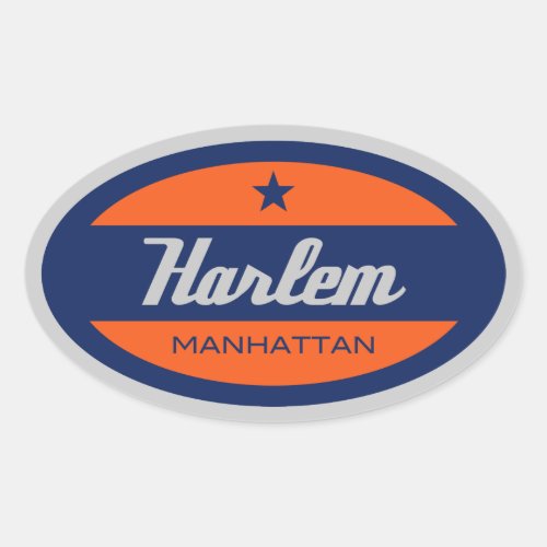 Harlem Oval Sticker