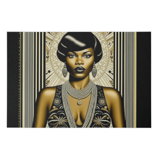 Harlem Renaissance 1920s-1930s Art Deco-Betty Faux Canvas Print