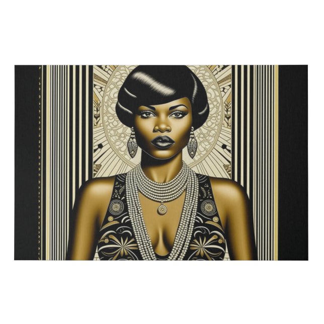 Harlem Renaissance 1920s-1930s Art Deco-Betty Faux Canvas Print (Front)