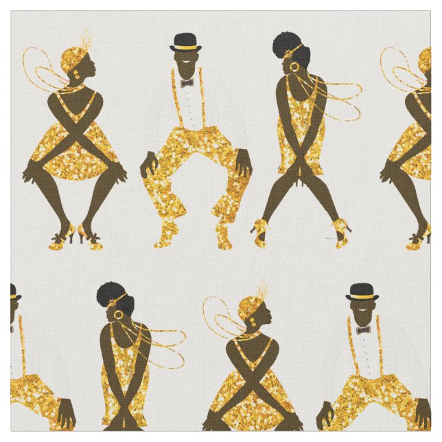 Harlem Renaissance 1920s Fabric (Close Up)