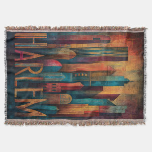 Harlem Renaissance Art Deco Throw Blanket
