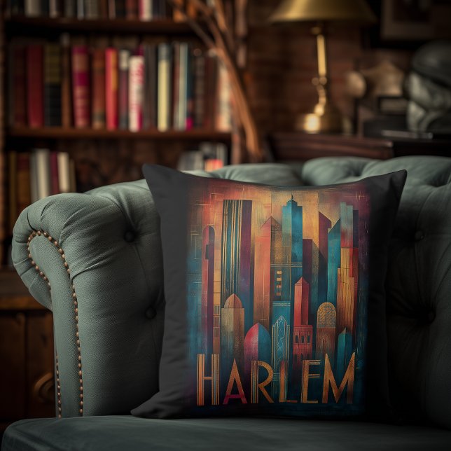 Harlem Renaissance Art Deco Throw Pillow (Creator Uploaded)