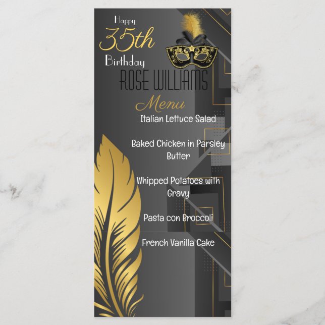 Harlem Renaissance Birthday Invitation (Front)