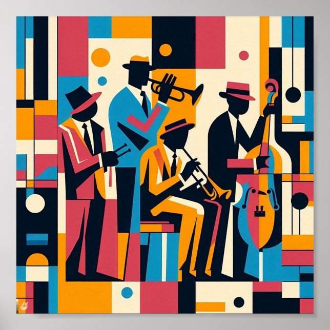Harlem Renaissance Jazz Quartet Poster (Front)