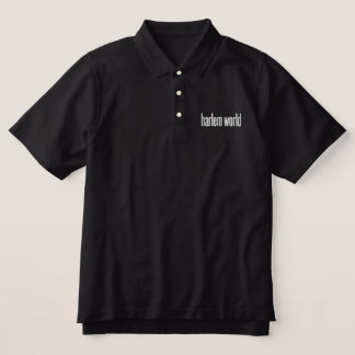 Harlem World Magazine   Embroidered Polo Shirt